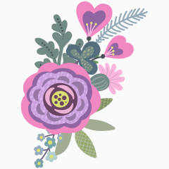 卡通花卉装饰图案