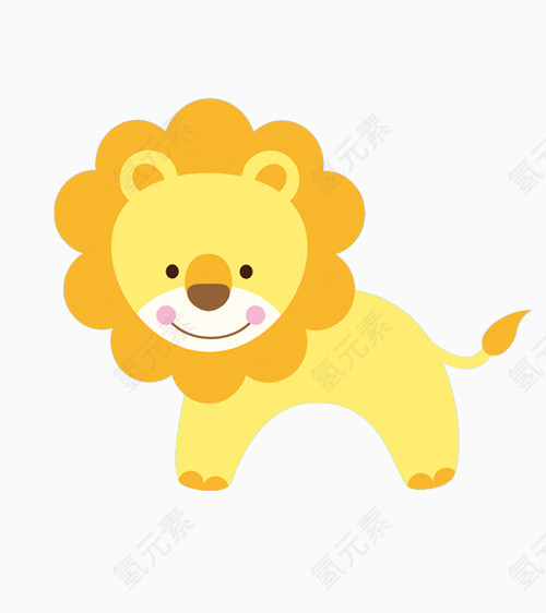 卡通黄色狮子