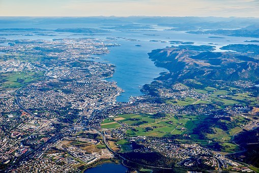 空气,查看,景观,高,现场,全景图,城市,空中的视图,海岸线,海岸,免