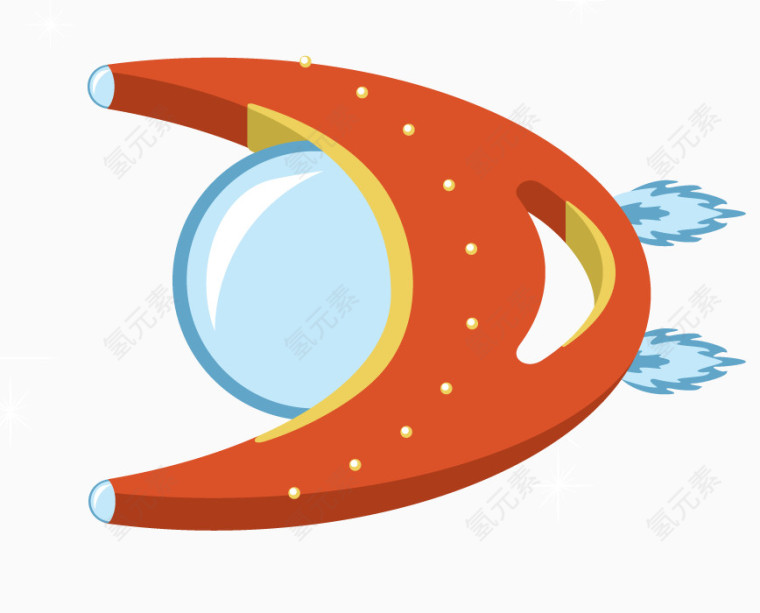 卡通宇宙飞船