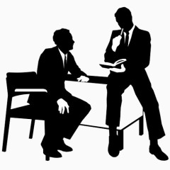 商务交谈卡通手绘职业人物