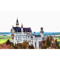 欧洲别墅矢量素材