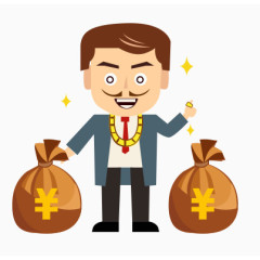 卡通人物土豪金