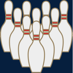 卡通手绘保龄球