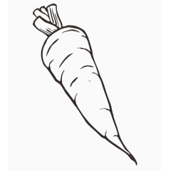 简约线条胡萝卜