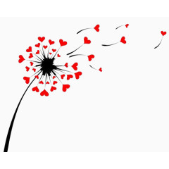 情人节蒲公英心形