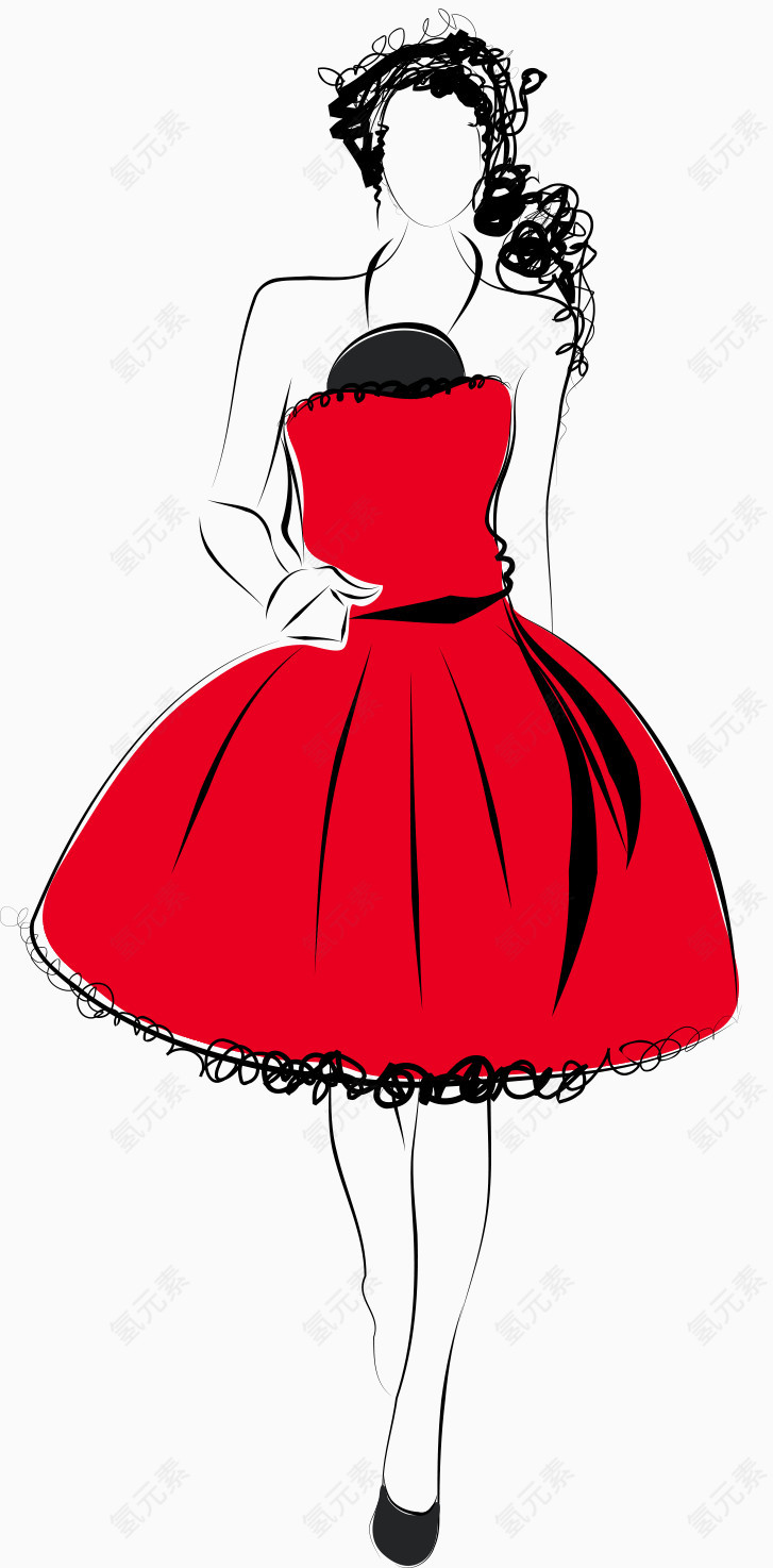 手绘女性服装设计