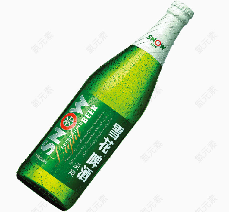 一瓶雪花啤酒