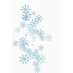 卡通手绘蓝色雪花装扮