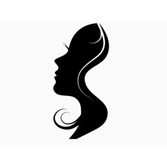 黑色人物侧面剪影