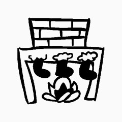 挂在壁炉前的圣诞袜图标