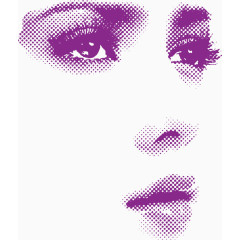 美妆女人局部五官