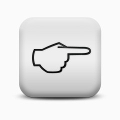 磨砂白广场图标箭手指针是 的箭头图标