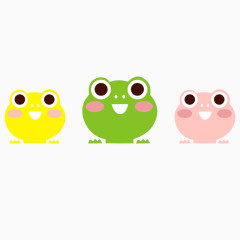 三个卡通青蛙