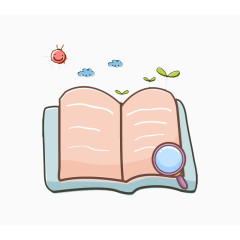 卡通书本放大镜