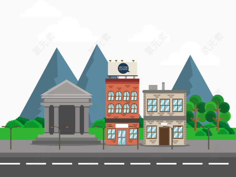 几何城市建筑