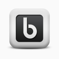 磨砂白广场图标社会媒体标志雅虎巴兹标志广场社会媒体标识图标