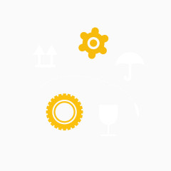 简笔黄色包装符号