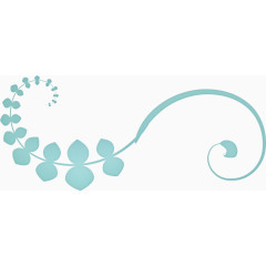 蓝色树叶底片图案