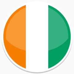 象牙海岸平圆世界国旗图标集