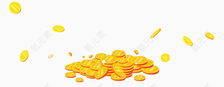 金币落下漂浮元素