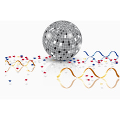 矢量迪斯科灯光球元素