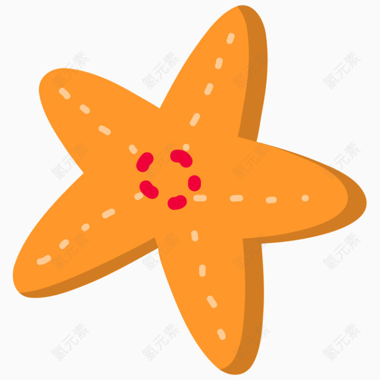 卡通立体海星素材