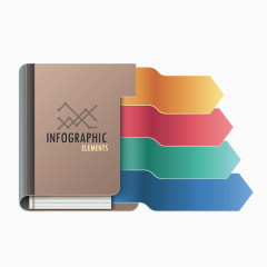 手绘书本箭头图标