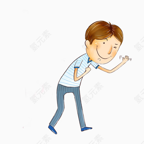 父亲节元素爸爸卡通人物装饰元素