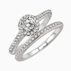 精美钻石结婚对戒