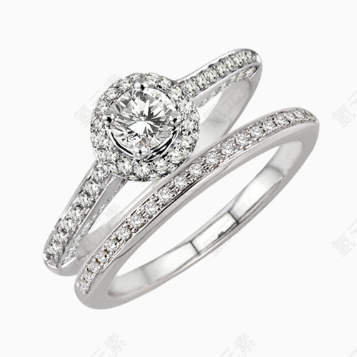 精美钻石结婚对戒