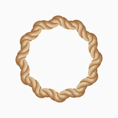 粗麻绳绳子边框卡通装饰
