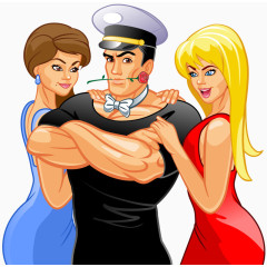 两个女孩一个男孩