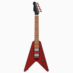 手绘风电子吉他