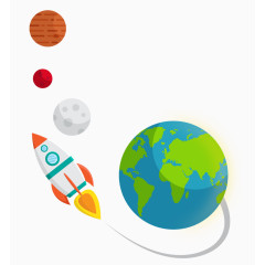 飞进太空的火箭