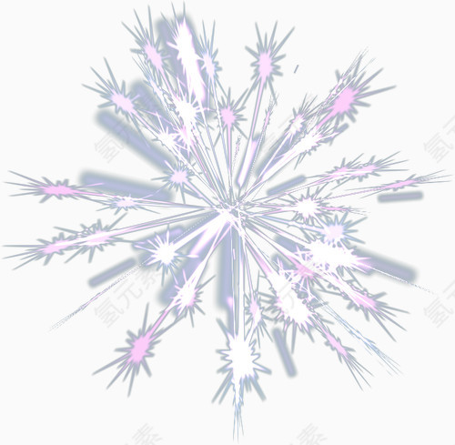 蓝色炸开烟花