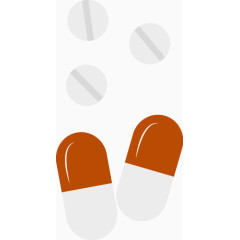 卡通手绘医疗胶囊药