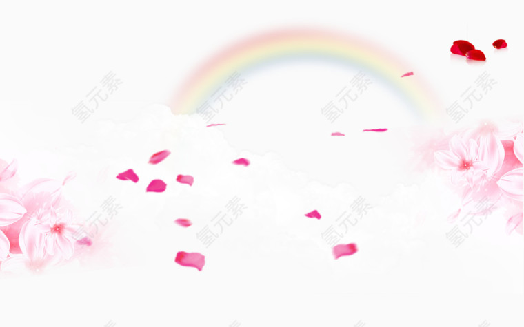 花瓣漂浮元素