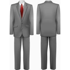 男式西服套装矢量素材