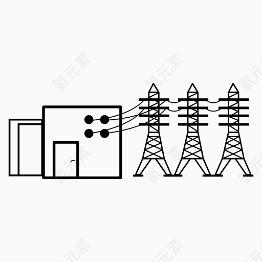 高压电线塔图标