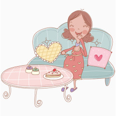 躺在沙发上的孕妇