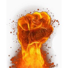 火焰拳头效果元素