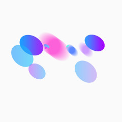 红紫渐变椭圆幻影漂浮素材