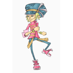 穿着嘻哈的跳舞少年