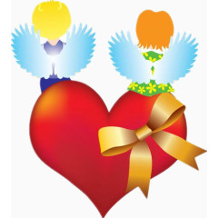 彩绘红心和天使