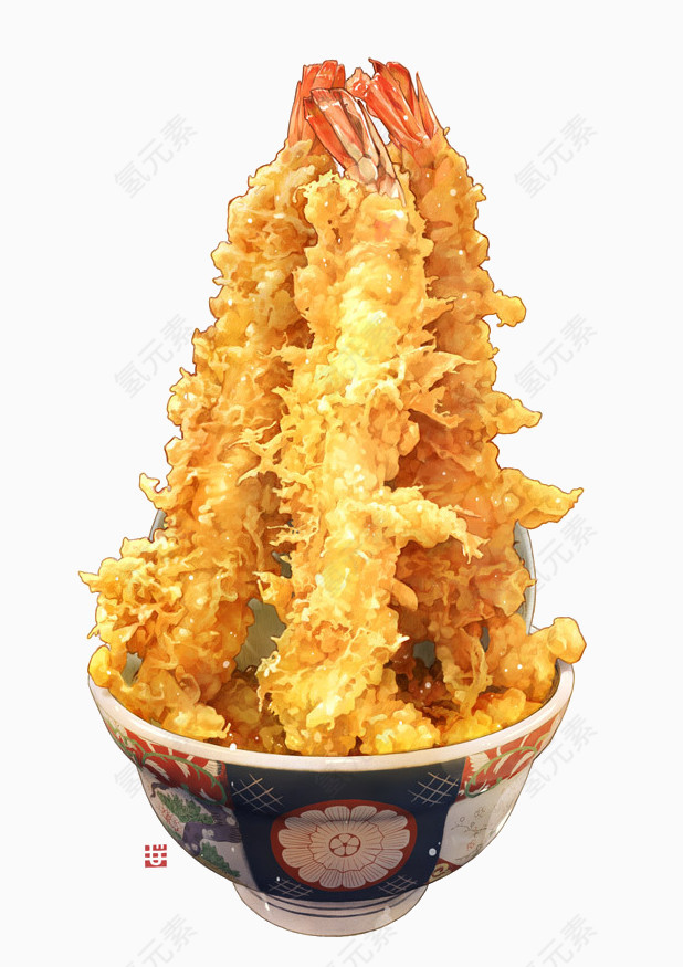 炸虾美食