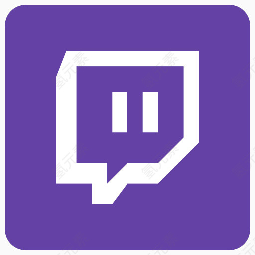 抽搐twitch.tv图标社会网络