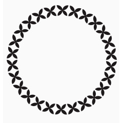 黑色花边框装饰