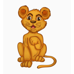 卡通手绘母狮子