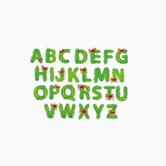 绿色 字母 海报字体